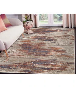 Amer Jordan Delia Beige Modern Abstract Rug 5'3" x 7'6"