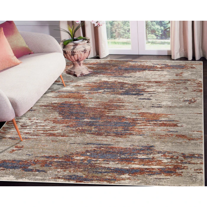 Jordan Delia Beige Modern Abstract Area Rug