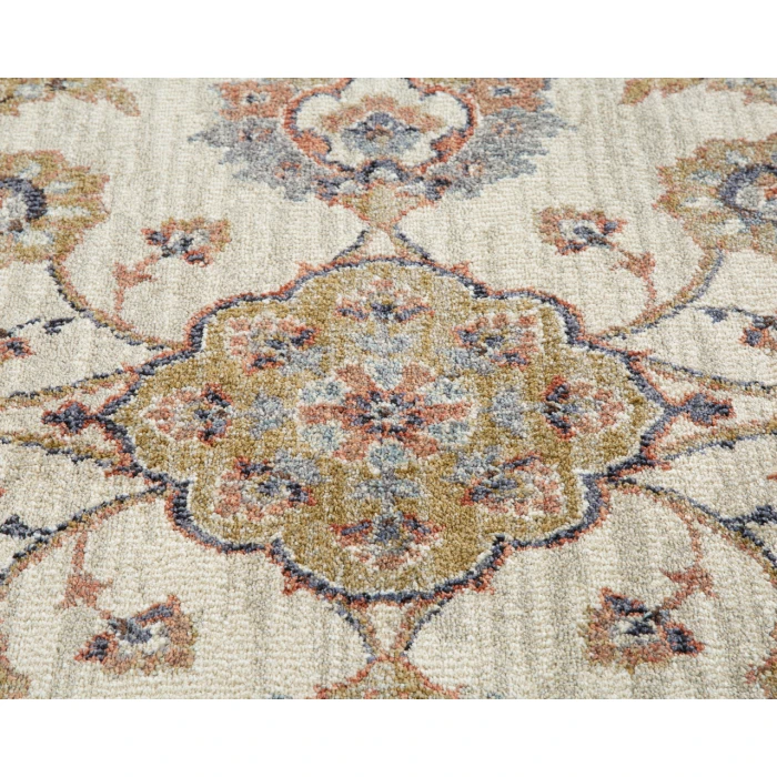 Jordan Bea Ivory Traditional Floral Area Rug