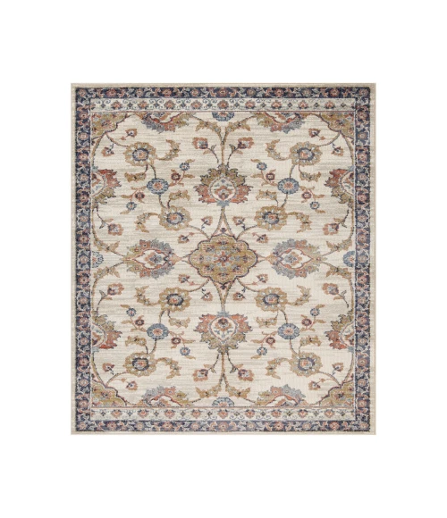 Jordan Bea Ivory Traditional Floral Area Rug
