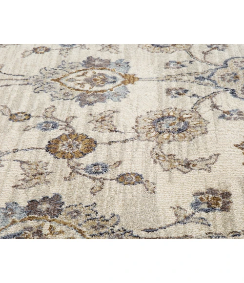 Jordan Bea Ivory/Charcoal Traditional Floral Area Rug