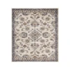 Amer Jordan Bea Ivory/Charcoal Traditional Floral Rug 5'3" x 7'6"