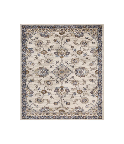 Jordan Bea Ivory/Charcoal Traditional Floral Area Rug