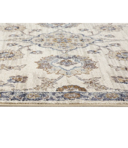 Jordan Bea Ivory/Charcoal Traditional Floral Area Rug