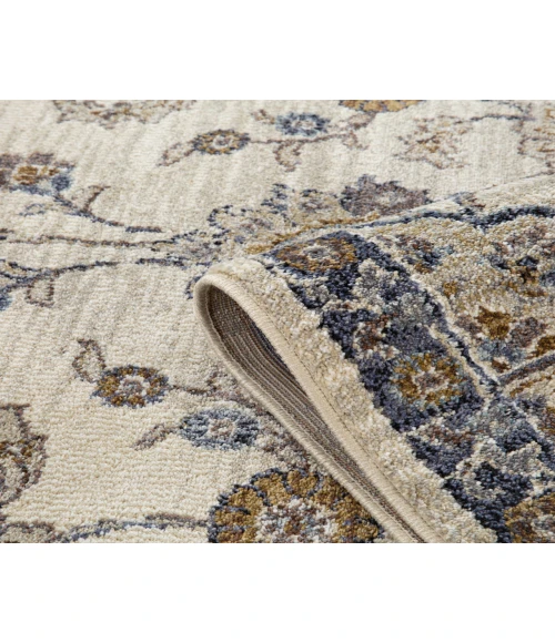 Jordan Bea Ivory/Charcoal Traditional Floral Area Rug