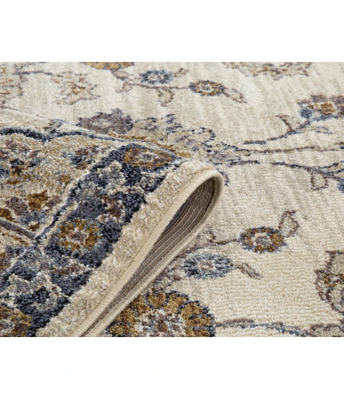 Jordan Bea Ivory/Charcoal Traditional Floral Area Rug