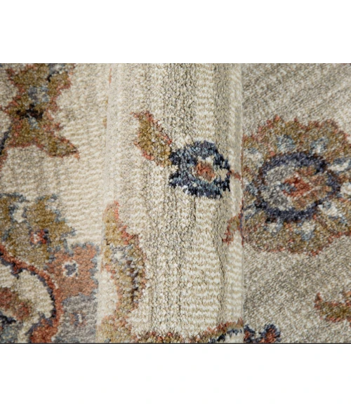 Jordan Bea Ivory/Charcoal Traditional Floral Area Rug