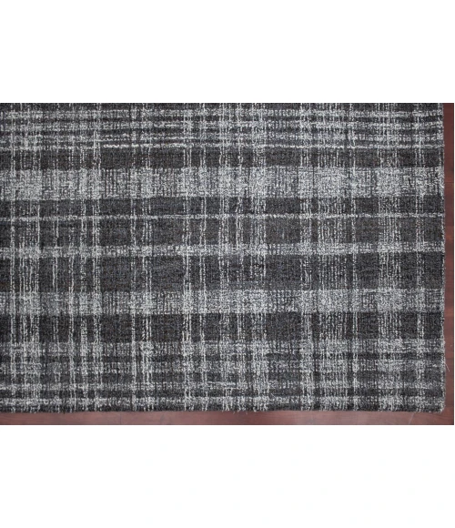 Amer Laurel Turlen Charcoal Hand-Tufted Wool Area Rug 7'6"x9'6"