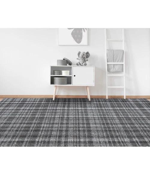 Amer Laurel Turlen Charcoal Hand-Tufted Wool Area Rug 7'6"x9'6"