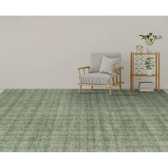Amer Laurel Turlen Light Green Hand-Tufted Wool Area Rug 8'6"x11'6"