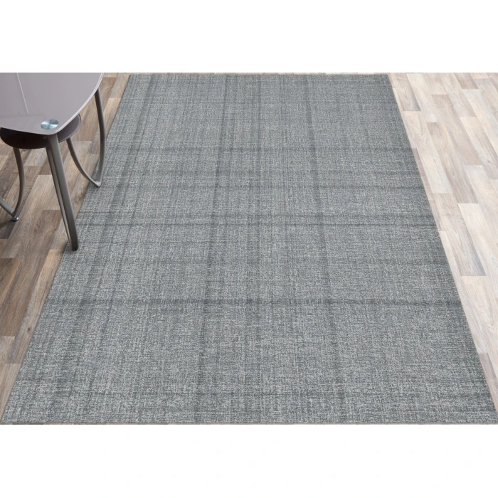 Amer Laurel Turlen Gray Hand-Tufted Wool Area Rug 7'6"x9'6"