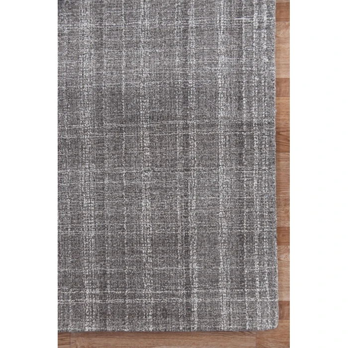 Amer Laurel Turlen Graphite Hand-Tufted Wool Area Rug 7'6"x9'6"