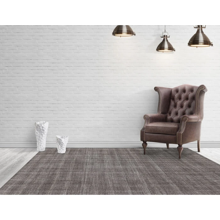 Amer Laurel Turlen Graphite Hand-Tufted Wool Area Rug 7'6"x9'6"