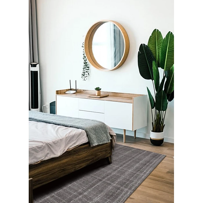 Amer Laurel Turlen Graphite Hand-Tufted Wool Area Rug 7'6"x9'6"