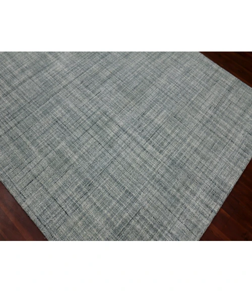 Amer Laurel Turlen Sea Blue Hand-Tufted Wool Area Rug 7'6"x9'6"