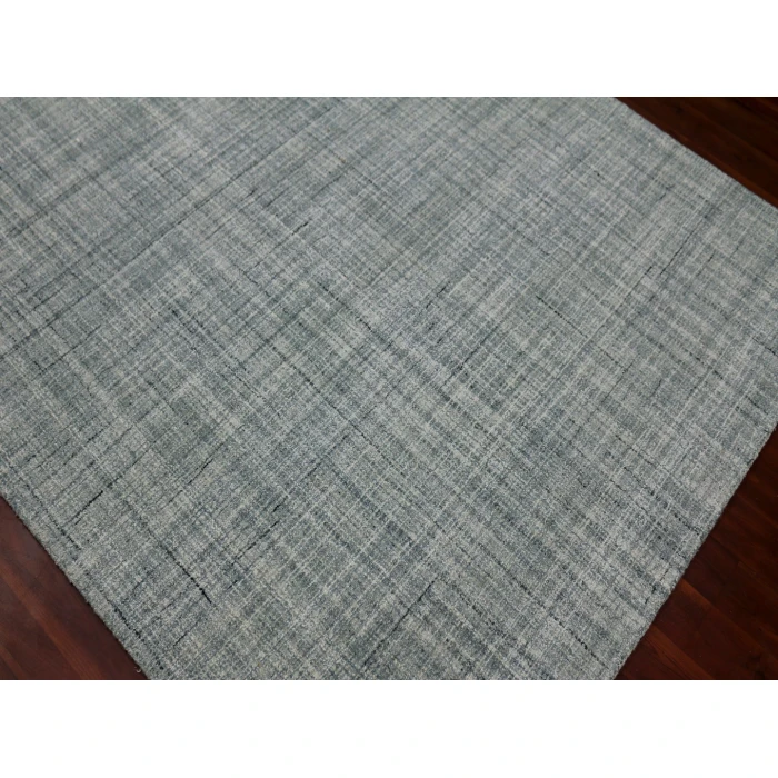 Amer Laurel Turlen Sea Blue Hand-Tufted Wool Area Rug 5'x7'6"