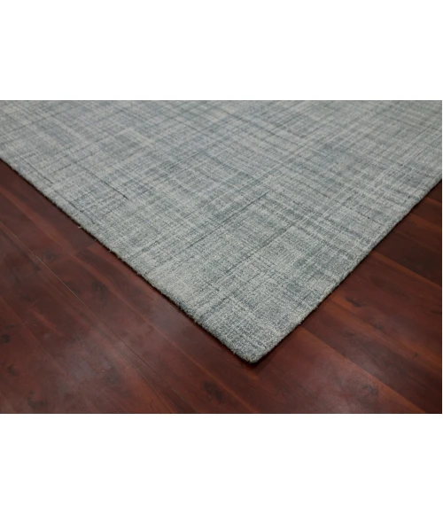 Amer Laurel Turlen Sea Blue Hand-Tufted Wool Area Rug 7'6"x9'6"