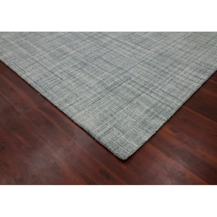 Amer Laurel Turlen Sea Blue Hand-Tufted Wool Area Rug 5'x7'6"
