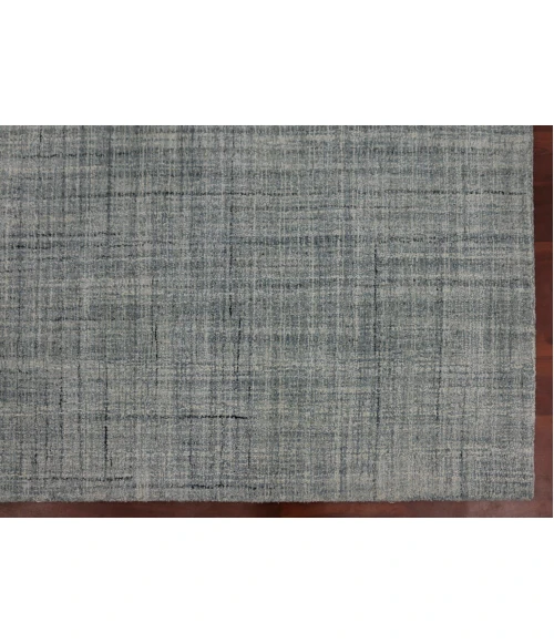 Amer Laurel Turlen Sea Blue Hand-Tufted Wool Area Rug 7'6"x9'6"