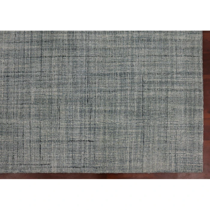 Amer Laurel Turlen Sea Blue Hand-Tufted Wool Area Rug 5'x7'6"