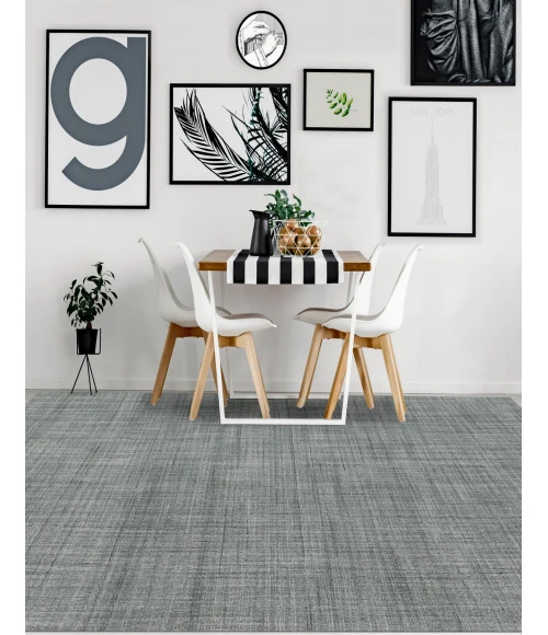 Amer Laurel Turlen Sea Blue Hand-Tufted Wool Area Rug 7'6"x9'6"