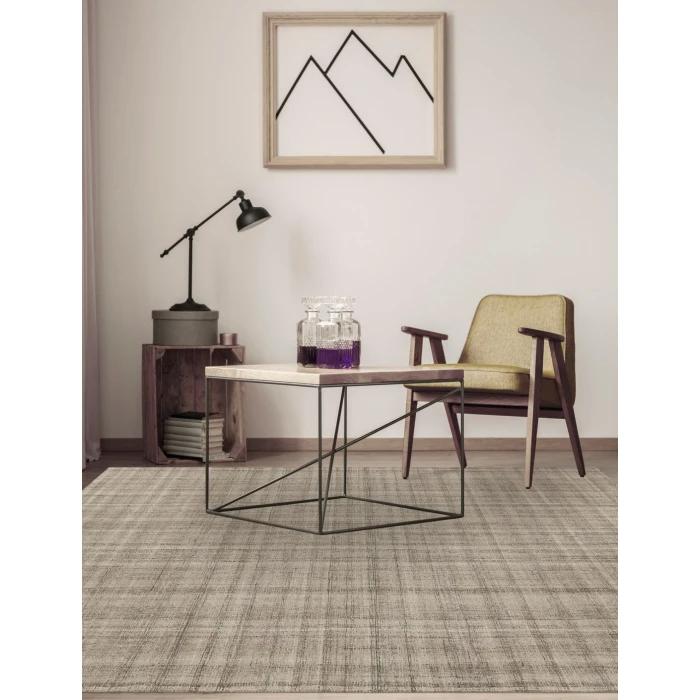 Amer Laurel Turlen Champagne Hand-Tufted Wool Area Rug 8'6"x11'6"