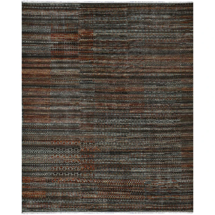 Amer Legacy Eustace Dark Red Hand-Knotted Wool Area Rug 2'x3'