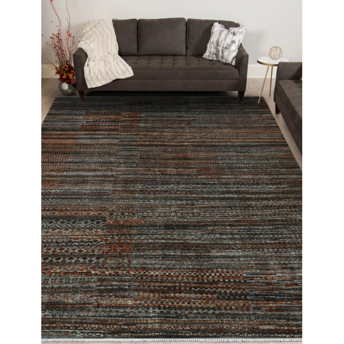 Amer Legacy Eustace Dark Red Hand-Knotted Wool Area Rug 2'x3'