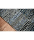 Amer Legacy Barton Gray/Blue Hand-Knotted Wool Area Rug 2'x3'