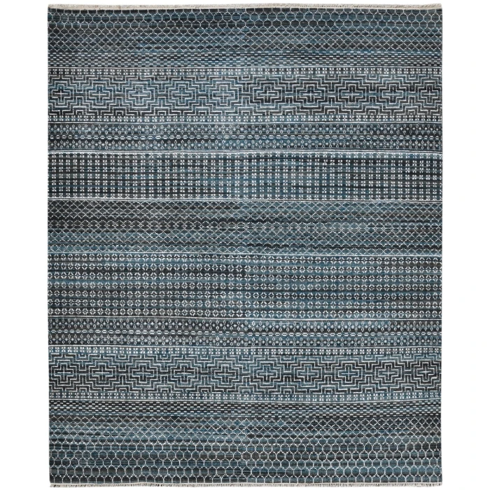 Amer Legacy Aleyn Blue Hand-Knotted Wool Blend Area Rug 2'x3'