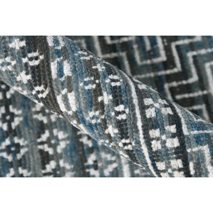 Amer Legacy Aleyn Blue Hand-Knotted Wool Blend Area Rug 2'x3'