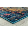 Amer Manhattan Bunnt Abstract Orange/Navy Area Rug 7'9"x11'