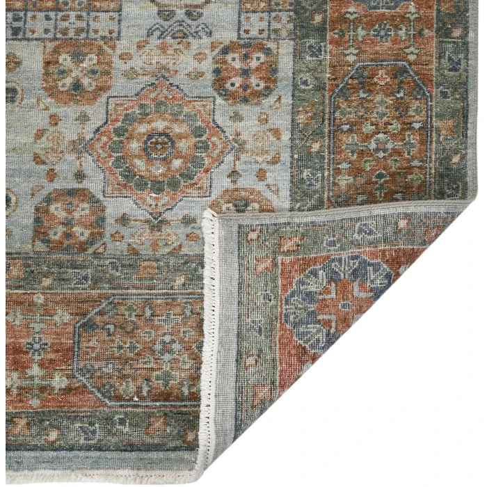 Amer Milano Baby Blue/Carrot MIL-12 8ft. x 10ft. Rect. Rug