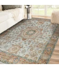 Amer Milano Baby Blue/Carrot MIL-12 8ft. x 10ft. Rect. Rug
