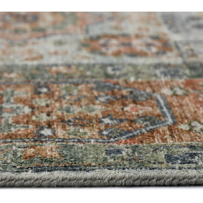 Amer Milano Baby Blue/Carrot MIL-12 8ft. x 10ft. Rect. Rug