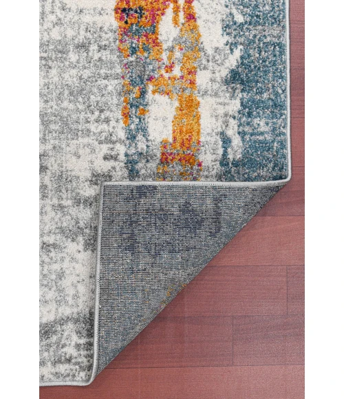 Amer Montana Joanna Orange/Blue Polypropylene Area Rug 8'10"x11'10"