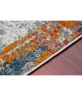 Amer Montana Joanna Orange/Blue Polypropylene Area Rug 8'10"x11'10"