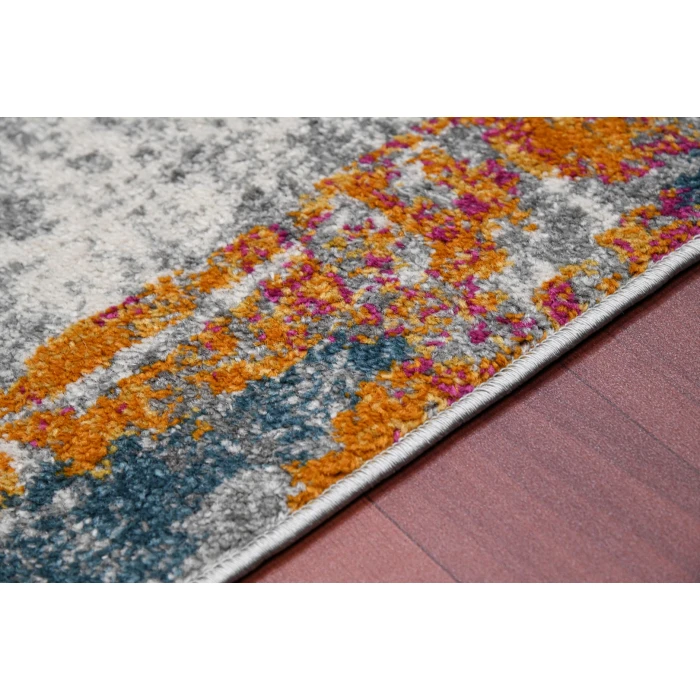 Amer Montana Joanna Orange/Blue Polypropylene Area Rug 2'x3'