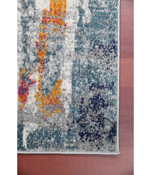 Amer Montana Joanna Orange/Blue Polypropylene Area Rug 8'10"x11'10"