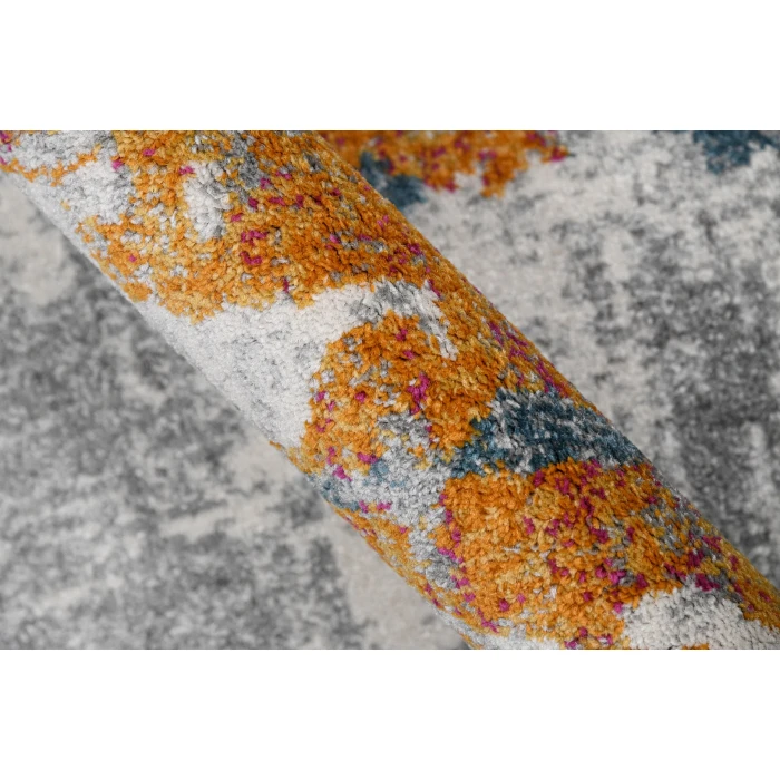 Amer Montana Joanna Orange/Blue Polypropylene Area Rug 2'x3'