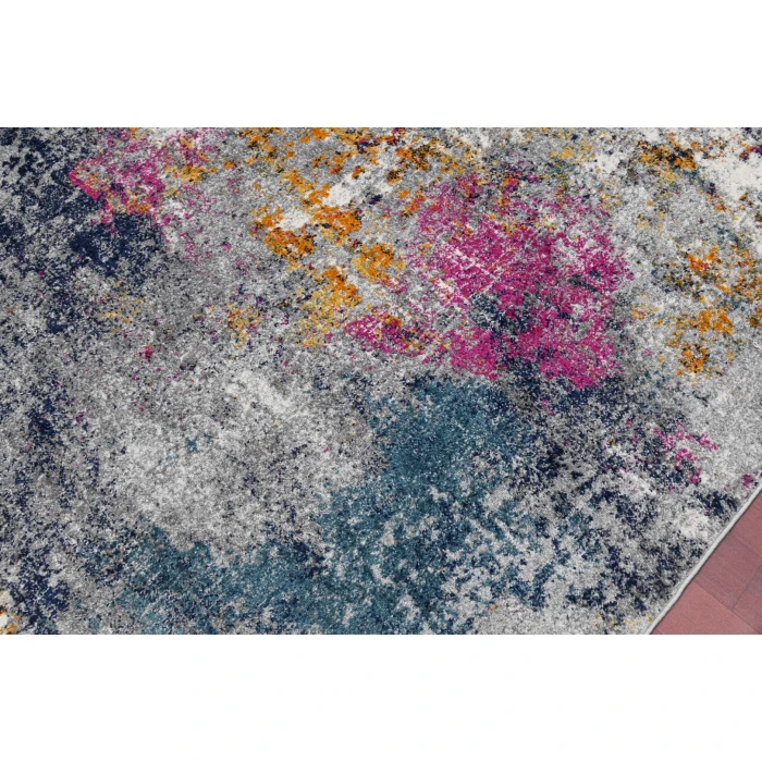 Amer Montana Lizette Blue/Pink Polypropylene Area Rug 2'x3'