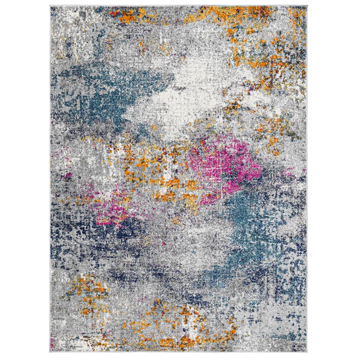 Amer Montana Lizette Blue/Pink Polypropylene Area Rug 2'x3'