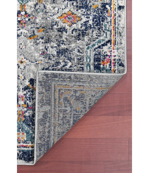 Amer Montana Myro Blue/Orange Polypropylene Area Rug 5'3"x7'6"