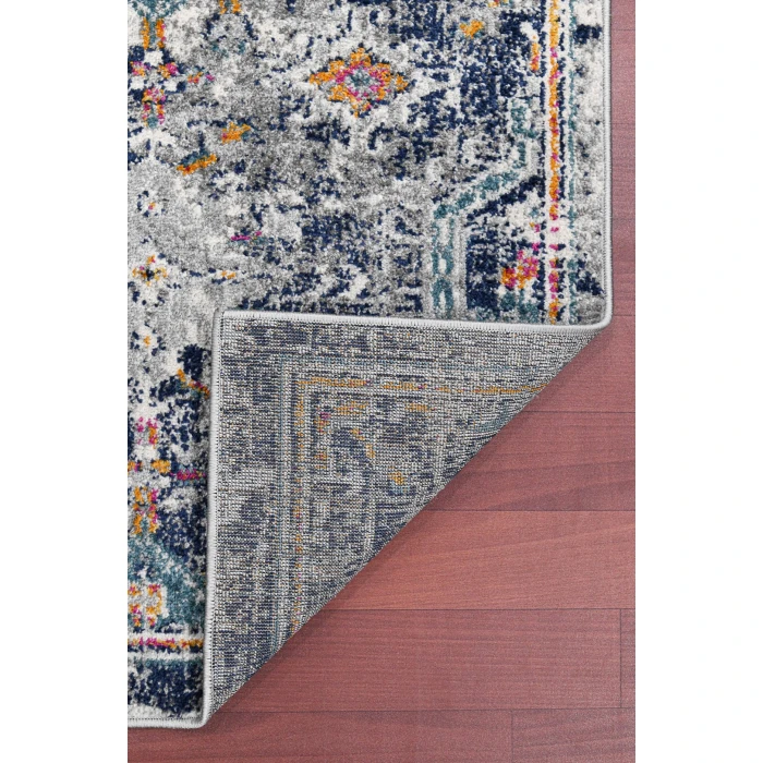 Amer Montana Myro Blue/Orange Polypropylene Area Rug 5'3"x7'6"