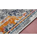 Amer Montana Myro Blue/Orange Polypropylene Area Rug 5'3"x7'6"