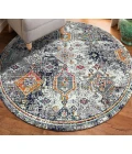 Amer Montana Myro Blue/Orange Polypropylene Round Rug 7'6"x7'6"R
