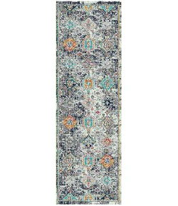 Amer Montana MON-13 Myro Blue/Orange Rug 2 ft. 7 in. X 8 ft. Runner