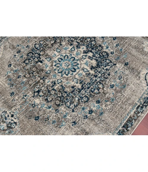 Amer Montana Nieves Teal Polypropylene Area Rug 5'3"x7'6"