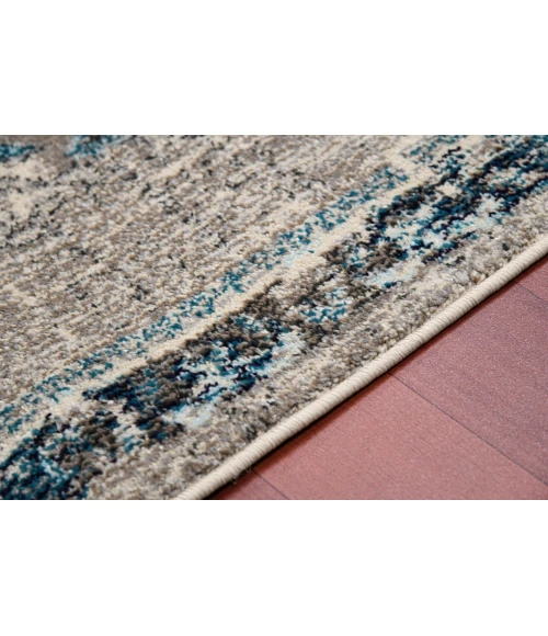 Amer Montana Nieves Teal Polypropylene Area Rug 5'3"x7'6"