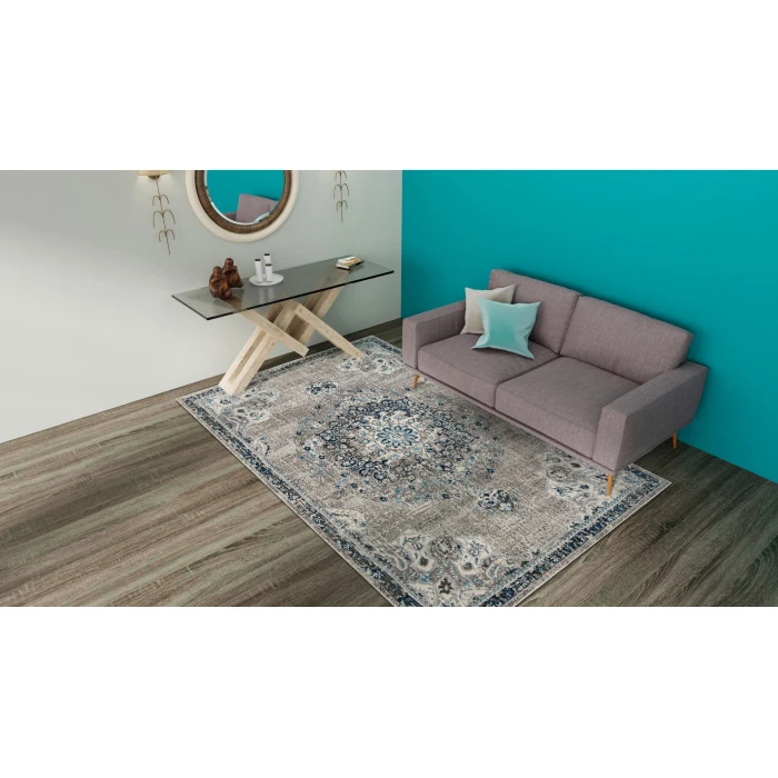 Amer Montana Nieves Teal Polypropylene Area Rug 2'x3'